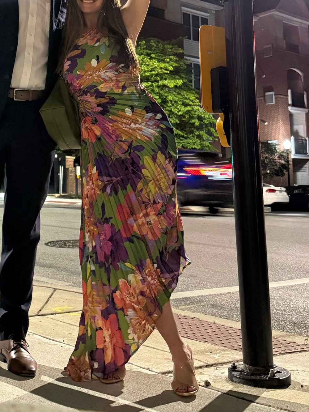 Floral Multicolor One Shoulder Maxi Dress